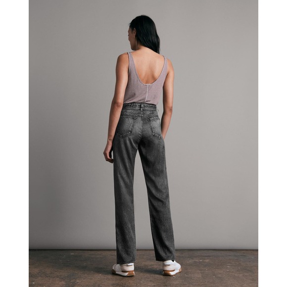 rag & bone Black Magic Liquid Miramar Alex High Rise Straight NWT 23 - Picture 2 of 9